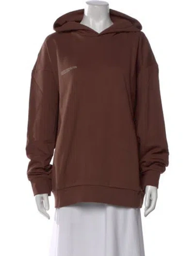 Pre-owned Pangaia Crew Neck Long Sleeve Hoodie W/ Tags In Brown