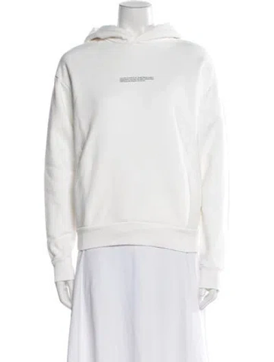 Pre-owned Pangaia Crew Neck Long Sleeve Hoodie In White