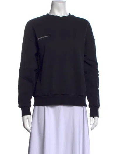 Pre-owned Pangaia Crew Neck Long Sleeve Sweatshirt In Black