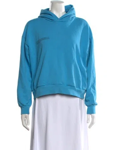 Pre-owned Pangaia Crew Neck Long Sleeve Sweatshirt In Blue