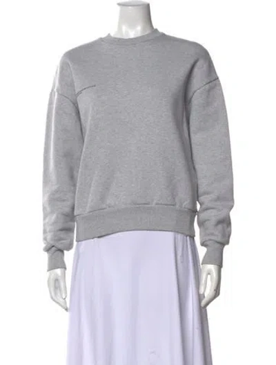 Pre-owned Pangaia Crew Neck Long Sleeve Sweatshirt In Grey