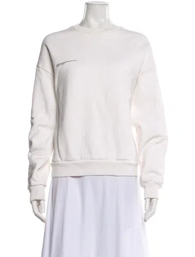 Pre-owned Pangaia Crew Neck Long Sleeve Sweatshirt In Neutral