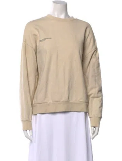 Pre-owned Pangaia Crew Neck Long Sleeve Sweatshirt In Neutral