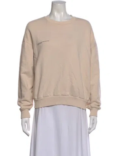 Pre-owned Pangaia Crew Neck Long Sleeve Sweatshirt In Neutral