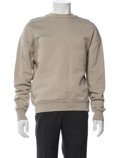 Pre-owned Pangaia Crew Neck Long Sleeve Sweatshirt In Neutral
