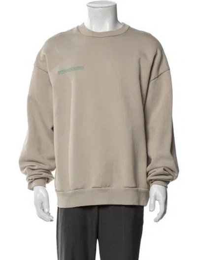 Pre-owned Pangaia Crew Neck Long Sleeve Sweatshirt In Neutral