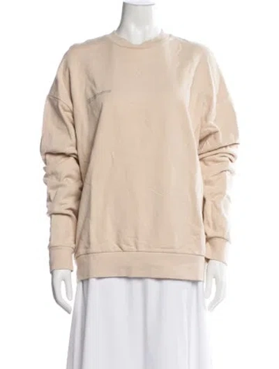 Pre-owned Pangaia Crew Neck Long Sleeve Sweatshirt In Neutrals
