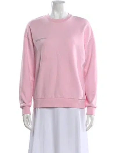 Pre-owned Pangaia Crew Neck Long Sleeve Sweatshirt In Pink