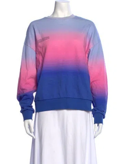 Pre-owned Pangaia Crew Neck Long Sleeve Sweatshirt In Pink
