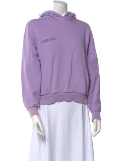 Pre-owned Pangaia Crew Neck Long Sleeve Sweatshirt In Purple