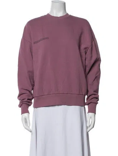 Pre-owned Pangaia Crew Neck Long Sleeve Sweatshirt In Purple