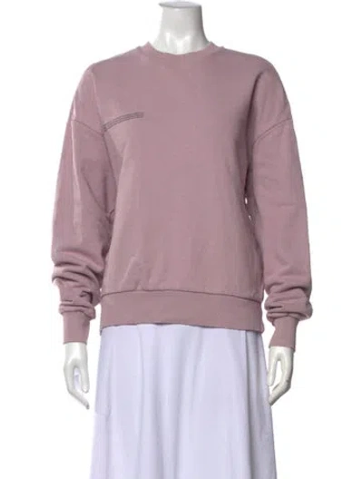 Pre-owned Pangaia Crew Neck Long Sleeve Sweatshirt In Purple