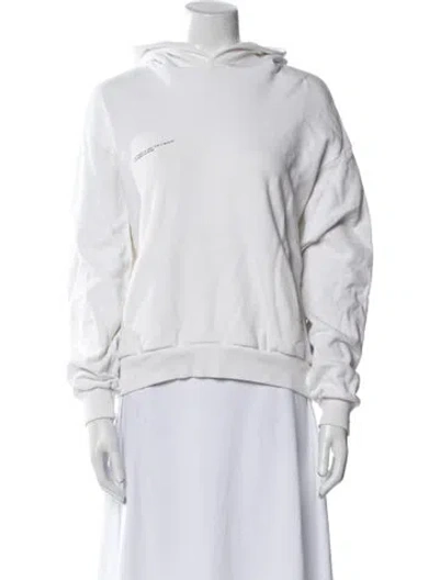 Pre-owned Pangaia Crew Neck Long Sleeve Sweatshirt In White