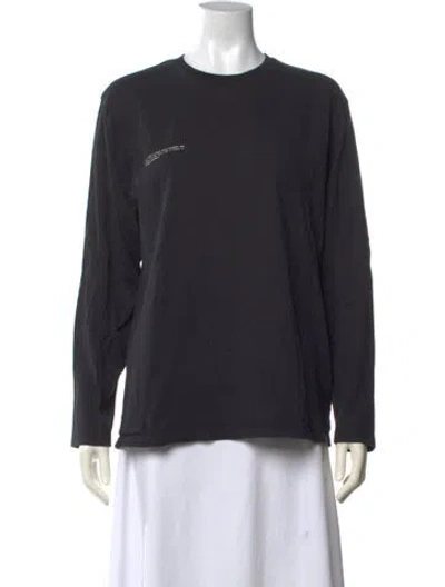 Pre-owned Pangaia Crew Neck Long Sleeve T-shirt In Black
