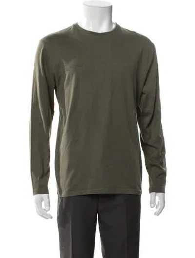 Pre-owned Pangaia Crew Neck Long Sleeve T-shirt In Green