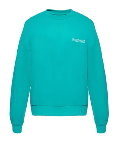 Pangaia Crew-neck Organic Cotton Sweatshirt In Blue