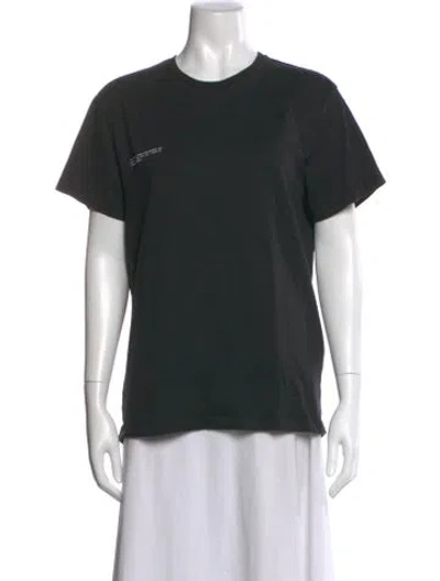 Pre-owned Pangaia Crew Neck Short Sleeve T-shirt In Black