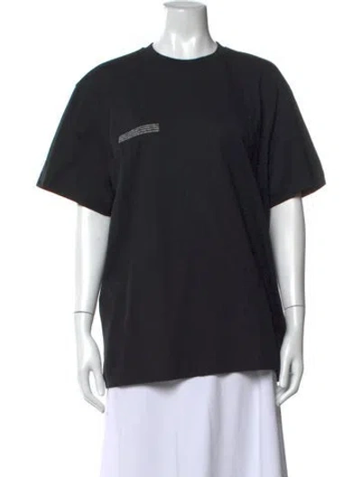 Pre-owned Pangaia Crew Neck Short Sleeve T-shirt In Black