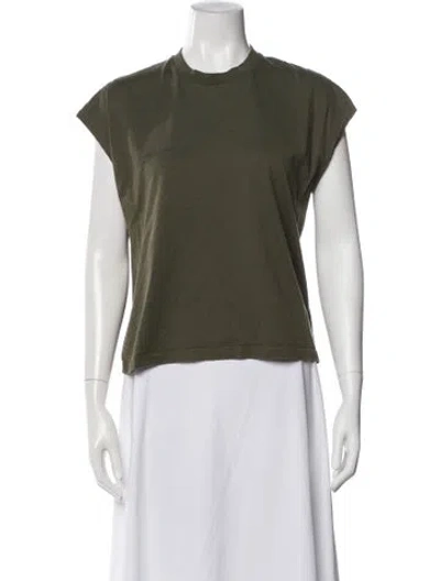 Pre-owned Pangaia Crew Neck Short Sleeve T-shirt In Green