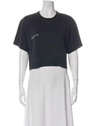 Pre-owned Pangaia Crew Neck Short Sleeve T-shirt In Green