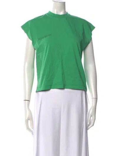 Pre-owned Pangaia Crew Neck Short Sleeve T-shirt In Green