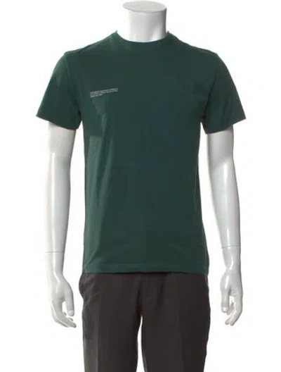 Pre-owned Pangaia Crew Neck Short Sleeve T-shirt In Green