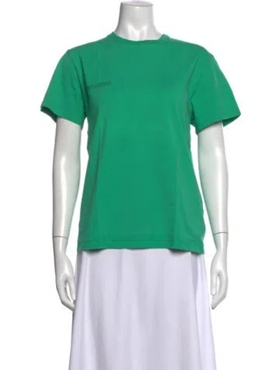 Pre-owned Pangaia Crew Neck Short Sleeve T-shirt In Green