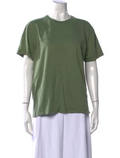 Pre-owned Pangaia Crew Neck Short Sleeve T-shirt In Green