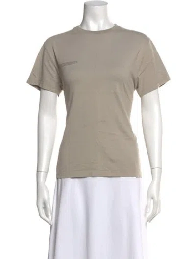 Pre-owned Pangaia Crew Neck Short Sleeve T-shirt In Neutrals