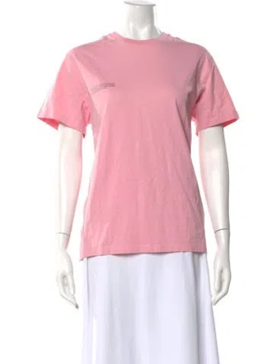 Pre-owned Pangaia Crew Neck Short Sleeve T-shirt In Pink