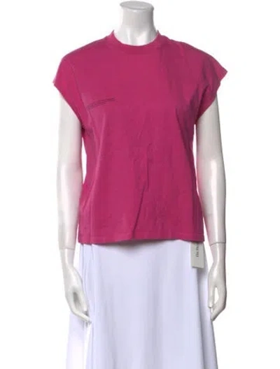 Pre-owned Pangaia Crew Neck Short Sleeve T-shirt In Pink