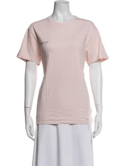Pre-owned Pangaia Crew Neck Short Sleeve T-shirt In Pink