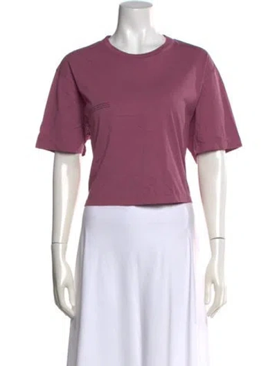 Pre-owned Pangaia Crew Neck Short Sleeve T-shirt In Purple