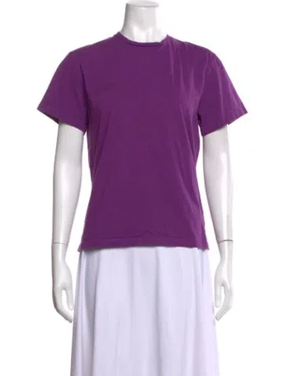 Pre-owned Pangaia Crew Neck Short Sleeve T-shirt In Purple