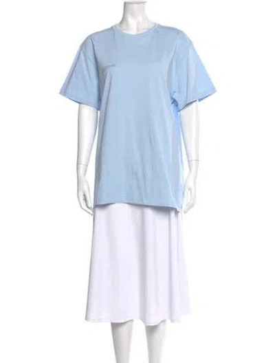 Pre-owned Pangaia Crew Neck Short Sleeve T-shirt W/ Tags In Blue