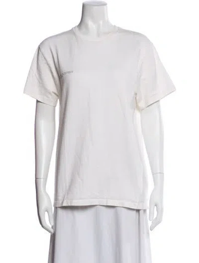 Pre-owned Pangaia Crew Neck Short Sleeve T-shirt In White
