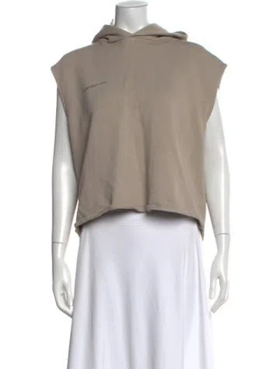 Pre-owned Pangaia Crew Neck Sleeveless Hoodie In Neutral