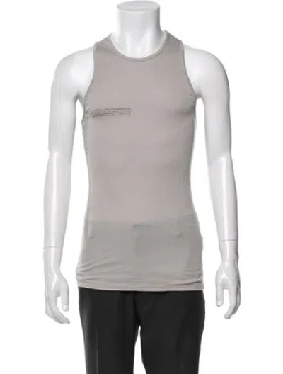 Pre-owned Pangaia Crew Neck Sleeveless T-shirt In Gray