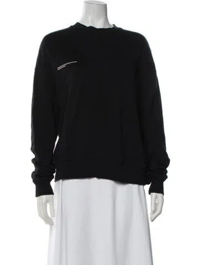 Pre-owned Pangaia Crew Neck Sweater In Black