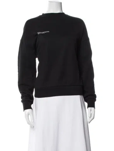 Pre-owned Pangaia Crew Neck Sweater In Black