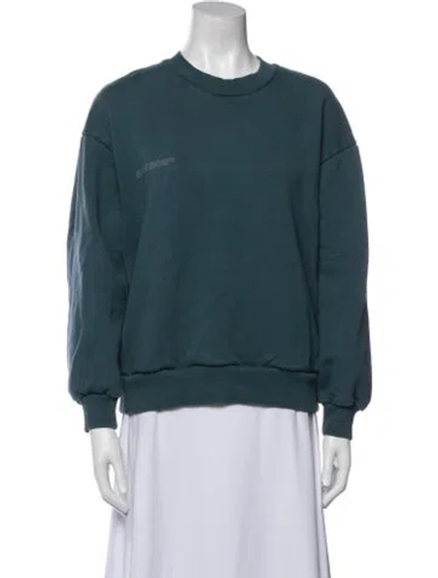 Pre-owned Pangaia Crew Neck Sweater In Blue