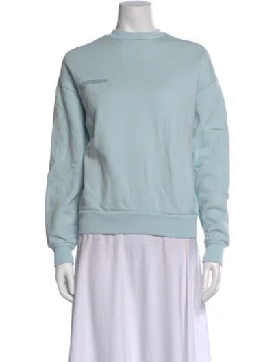 Pre-owned Pangaia Crew Neck Sweater In Blue