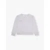 Pangaia Grey Marl Crewneck Brand-print Organic Cotton-jersey Sweatshirt 3-12 Y In Grey Marl