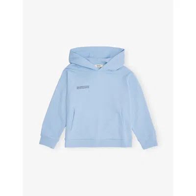 Pangaia Kids' 365 Midweight Cotton-jersey Hoody 3-12 In Blue