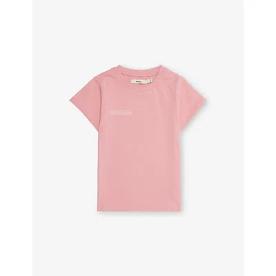 Pangaia Kids' Dewy Rose 365 Short-sleeves Cotton-jersey T-shirt 3 In Pink