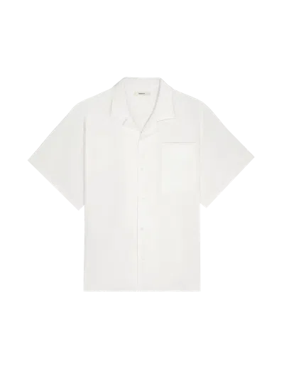 Pangaia Dna Aloe Linen Camp Collar Shirt In Off-white