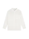 Pangaia Dna Aloe Linen Collared Long Sleeve Shirt In Off-white