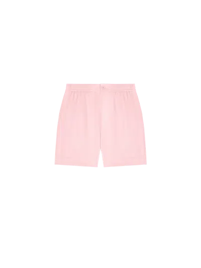 Pangaia Dna Aloe Linen Mid Length Shorts In Magnolia Pink