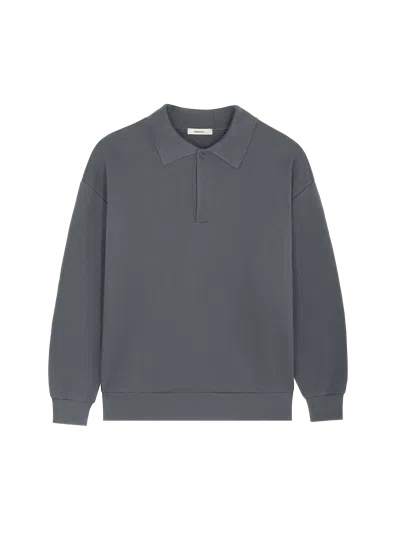 Pangaia Dna Heavyweight Polo Sweatshirt In Grey