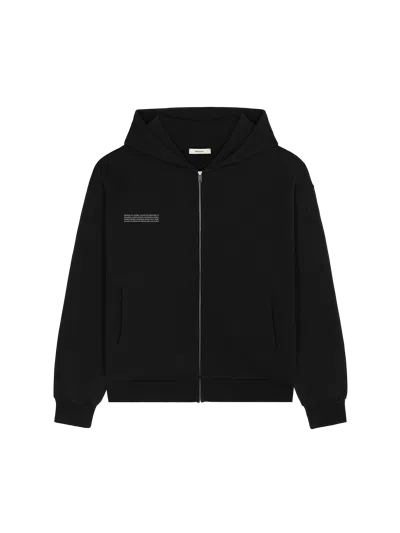Pangaia Dna Heavyweight Zipped Soft Organic Cotton Hoodie In Black